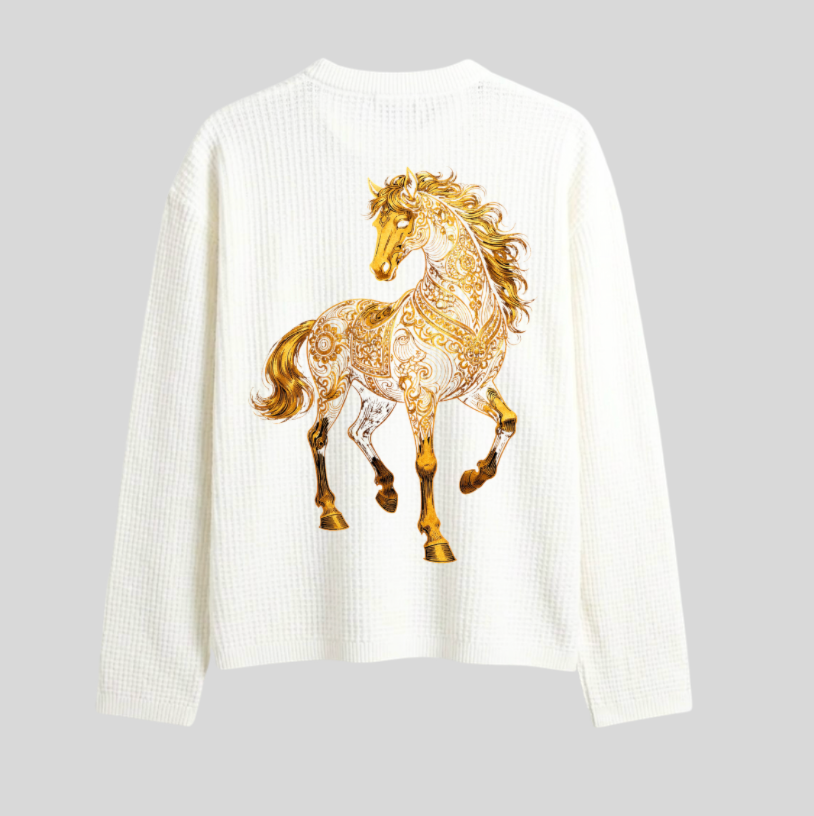Gold horse waffle in wholesale