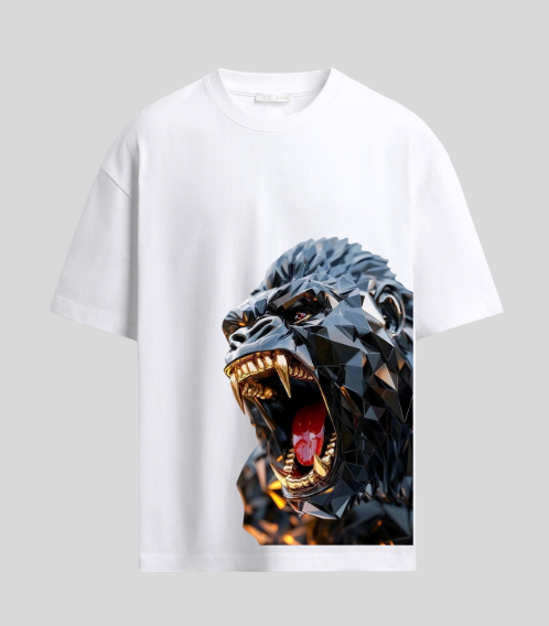 Gorilla dropshoulder tee chrome arts Wholesale 3 pcs M.O.Q (1 set)