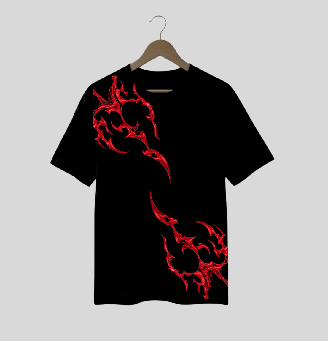 RED GENZ DROPHSOULDER TSHIRT  Wholesale 3 pcs M.O.Q (1 set)