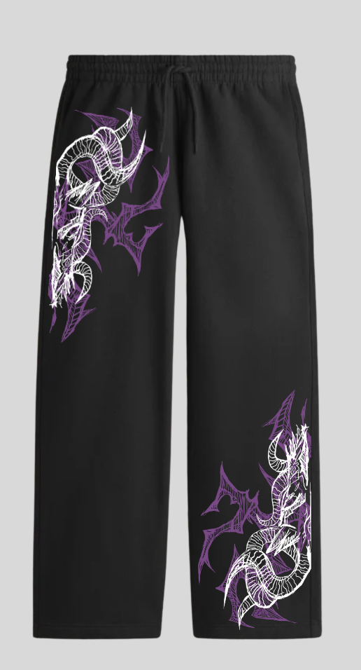 Purple blast baggy trackpant